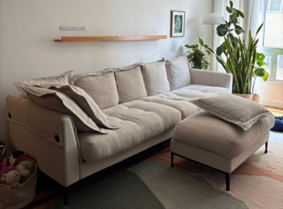 Antes da reforma de sof&aacute; 